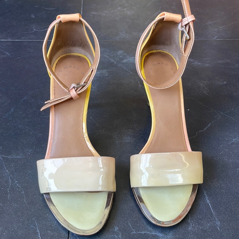 Ombré Marc by Marc Jacobs Patent Leather Sandal Heel